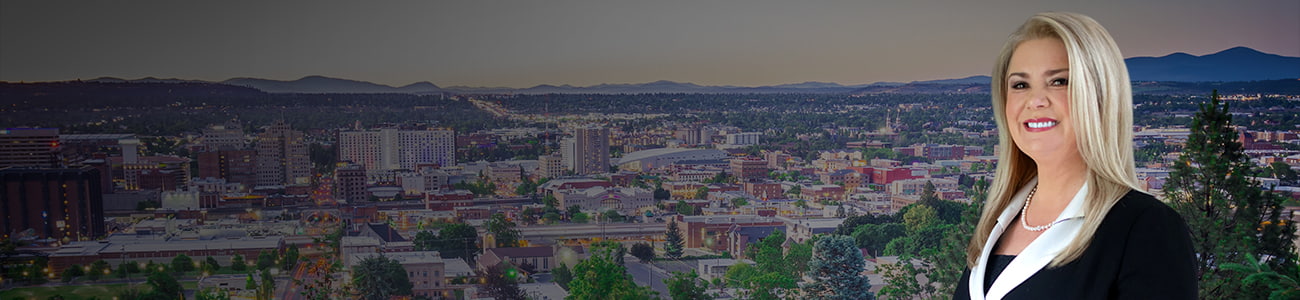 Spokane Washington City skyline and streets